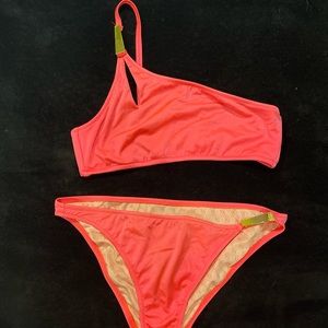 Coral Victoria secret bathing suit. Worn 3 times at most.